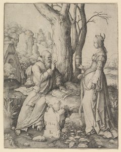 Pyhän Antoniuksen kiusaus, 1509. tekijältä Lucas van Leyden