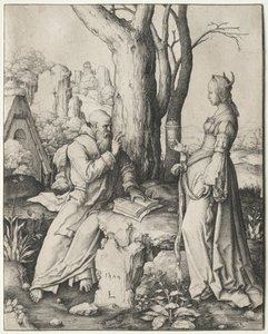 Pyhän Antoniuksen kiusaus, 1509. tekijältä Lucas van Leyden