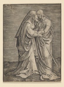 Vierailu, n. 1516. tekijältä Lucas van Leyden