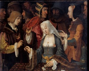 Korttiampujat Maalaus tekijältä Lucas van Leyden