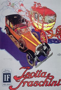 Isotta Fraschini -autojen mainosjuliste