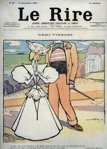 Puolikas neitsyet (half virgin) - Lucien Marie Francois Metivetin (1863-1930) piirros syyskuun 21. päivän nauruun tekijältä Lucien Metivet