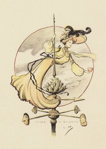 Tuuliviiritutkimus (väri litho) tekijältä Lucien Metivet
