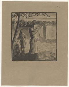 Pyykin ripustaminen tekijältä Lucien Pissarro