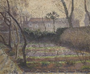 Hoar Frost, Chiswick, 1906 tekijältä Lucien Pissarro