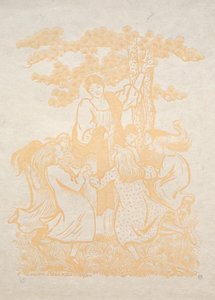 Kuva 25: La Ronde, 1893. tekijältä Lucien Pissarro
