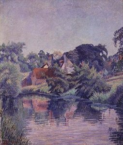 The Stour, Stratford St. Mary tekijältä Lucien Pissarro