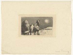 Madame Pissarron käyntikortti tekijältä Lucien Pissarro