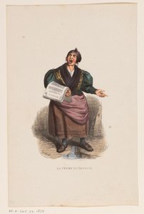 Kranten Verkoopster The Duck Woman (otsikko esineessä) tekijältä Lucien Xavier Stypulkowski