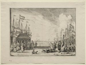 Amsterdamin satama, 1701. tekijältä Ludolf Backhuysen