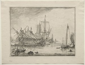 Laivat korjattavana, 1701. tekijältä Ludolf Backhuysen