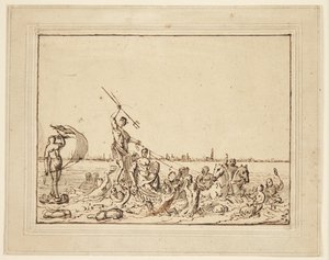 Allegoria Amsterdamista sisarkaupunkina tekijältä Ludolf Bakhuizen