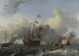 Lippulaiva Eendracht ja hollantilaisten sotamiesten laivasto, n. 1670