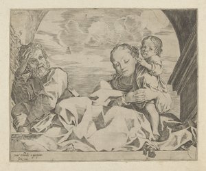 Pyhä perhe kaaren alla tekijältä Ludovico Carracci