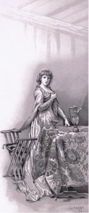 Lady Capulet: Herätä Julia, mene ja leikkaa hänet, kuva Romeosta ja Juliasta,