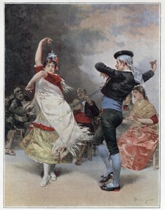 Granadan mustalaiset. Kromatypografia Ludovico Marchetti (1853-1909) 1889 Yksityinen kokoelma.