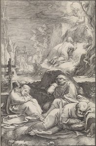 Kristus Getsemanen puutarhassa The Passion (sarjan nimi) tekijältä Ludovicus Siceram