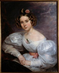 Nuoren naisen muotokuva Auguste Schitterin (1805-1889) maalaus 1800-luvun Orleans, Kuvataidemuseo tekijältä Ludwig August or Louis August Schwiter