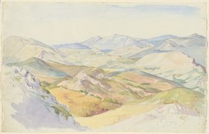 Sabine Hills ja Rocca Santo Stefano Civitellasta nähtynä tekijältä Ludwig Deurer