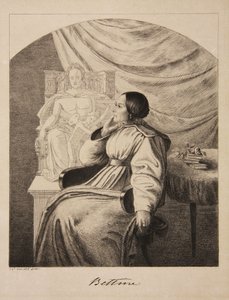 Muotokuva kirjailijasta Bettine von Arnim 1785-1859, os. Brentano, 1838.