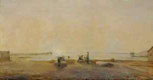 Maisema Neusiedl-järvellä tekijältä Ludwig Ferdinand Schnorr von Carolsfeld