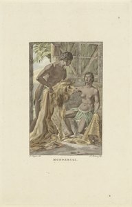 Monoemugin kuningaskunnan asukkaat Monoemugi (otsikko esineessä) tekijältä Ludwig Gottlieb Portman