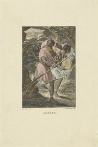 Länsi-Afrikan asukkaat Jalofs (otsikko esineessä) tekijältä Ludwig Gottlieb Portman