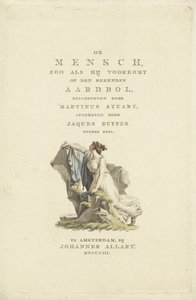 Nainen kivellä Nimisivu teokselle: M. Stuart, Man as he Appeas on the Known Globe, 1803 tekijältä Ludwig Gottlieb Portman