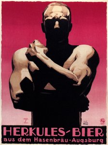 Hercules-olut, 1925 tekijältä Ludwig Hohlwein