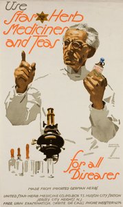Käytä Star Herb -lääkkeitä ja -teetä - kaikkiin sairauksiin, noin 1923. tekijältä Ludwig Hohlwein