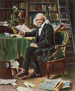 Theodor Mommsen, saksalainen klassismin tutkija, historioitsija ja kirjailija (väriliitoskuva). tekijältä Ludwig Knaus