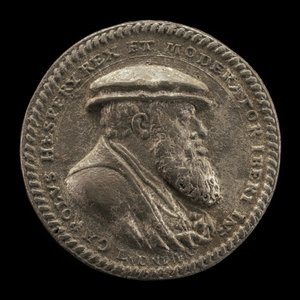 Kaarle V, 1500-1558, Espanjan kuningas 1516-1556, Pyhän Rooman keisari 1519 [kääntöpuoli], 1542. tekijältä Ludwig Neufahrer