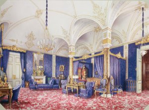 Talvipalatsin sisätilat. Keisarinna Maria Aleksandrovnan makuuhuone, 1859