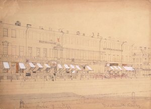 Demidov-hotelli Nevski Prospektilla Pietarissa, 1800-luvun puolivälissä