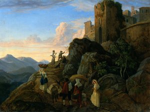 Civitella (ilta) tekijältä Ludwig Richter