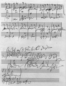 Handwritten musical score (tinta sa papel)finn