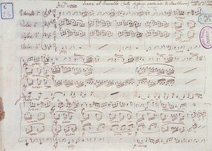 Ludwig van Beethovenin Sinfonia nro 6 F-duuri opus 68 nuottien sivu