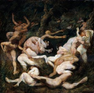 Naisten sieppaus, 1900-luku. tekijältä Ludwig von Hofmann
