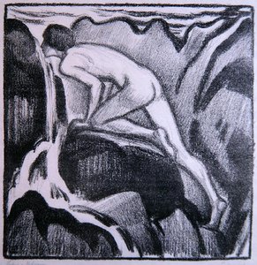 Well Drink (litho) tekijältä Ludwig von Hofmann