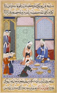 Juhlakohtaus, n. 1594 (guassi kullalla) tekijältä Lütfi Abdullah