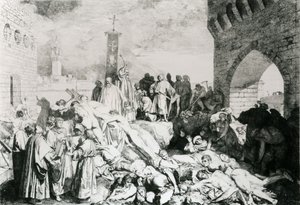 Boccaccion kuvaama rutto Firenzessä tekijältä Luigi (after) Sabatelli