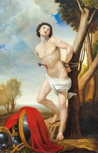 Pyhän Sebastianin marttyyrikuolema, Luigi Asioli (1817-77), öljy kankaalle tekijältä Luigi Asioli