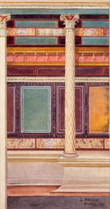 Arkkitehtoninen fresko cubiculumissa, Hopeahäiden talo, Pompeji, 1897