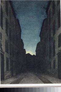 A Road Perspective (akvarelli, n. 1825) tekijältä Luigi Garibbo