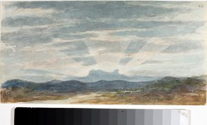 Maisema, valotehosteet (akvarelli, ennen vuotta 1825) tekijältä Luigi Garibbo