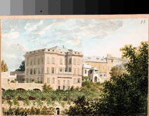 Näkymä Villa Cambasio, Genova (akvarelli, n. 1820) tekijältä Luigi Garibbo
