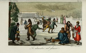 Luistinrata. Kuva Giulio Ferrarion muinaisista ja nykyaikaisista tavoista tai hallintohistoriasta, 1831