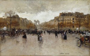 Champs Elyseesin liikenneympyrä, Pariisi,