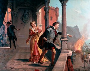 Kuvitus Manricon aarialle, Di quel pira III näytös, Il Trovatore, Giuseppe Verdin ooppera