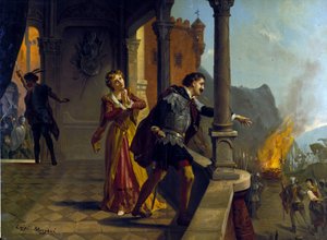 Giuseppe Verdin Le Trouvère (il Trovatore). kromolitografia Luigi Morgari